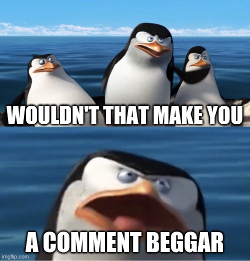 Wouldn't that make you | WOULDN'T THAT MAKE YOU A COMMENT BEGGAR | image tagged in wouldn't that make you | made w/ Imgflip meme maker