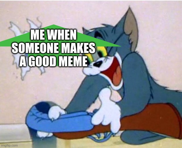 Tom and Jerry | ME WHEN SOMEONE MAKES A GOOD MEME | image tagged in tom and jerry | made w/ Imgflip meme maker