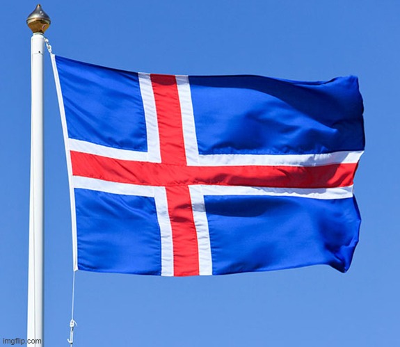 image tagged in iceland flag | made w/ Imgflip meme maker
