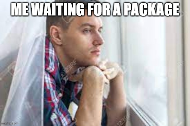 ME WAITING FOR A PACKAGE | image tagged in relatable | made w/ Imgflip meme maker