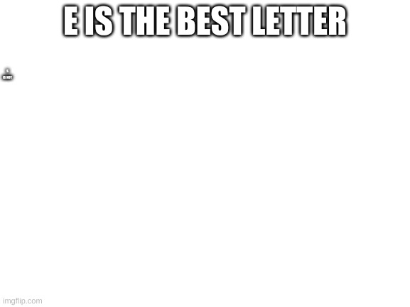 Blank White Template | E IS THE BEST LETTER; S IS NOT | image tagged in blank white template | made w/ Imgflip meme maker