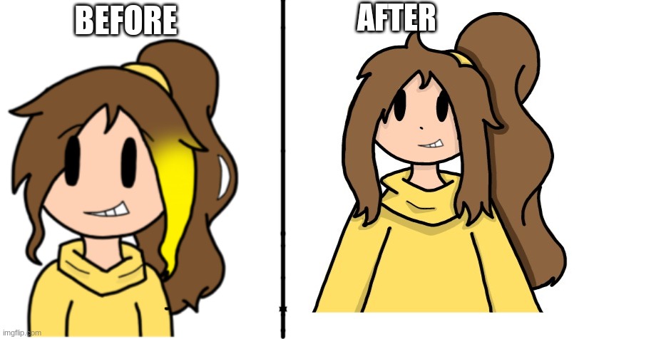 Redrawing old drawings part 1 | AFTER; BEFORE | made w/ Imgflip meme maker