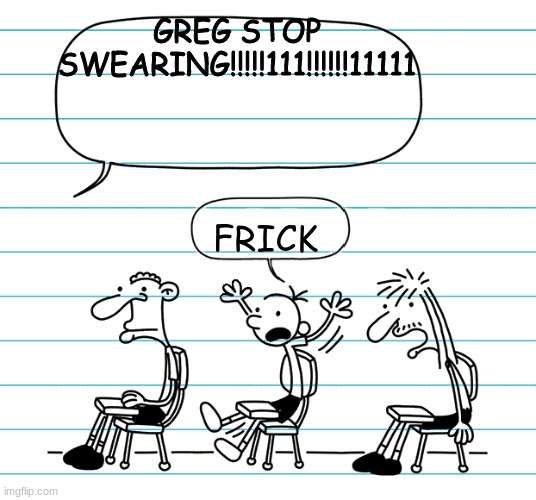 diary of a wimpy kid swearing