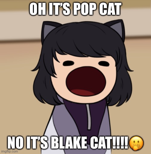 Popcat | OH IT’S POP CAT; NO IT’S BLAKE CAT!!!!🤭 | image tagged in funny,rwby | made w/ Imgflip meme maker