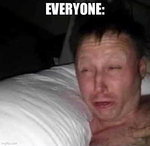 Sleepy guy | EVERYONE: | image tagged in sleepy guy | made w/ Imgflip meme maker