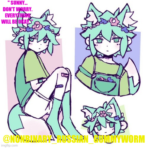 Nonbinary_Russian_Gummyworms announcement template Blank Meme Template
