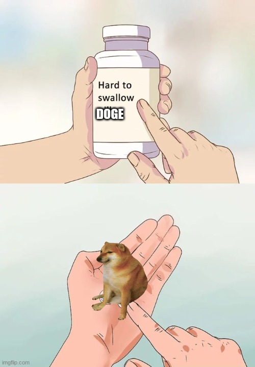 doge | DOGE | image tagged in memes,hard to swallow pills,doge | made w/ Imgflip meme maker