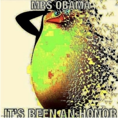 well | image tagged in mrs obama it's been an honor | made w/ Imgflip meme maker
