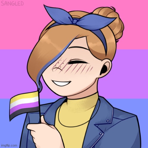 this is a picrew of me. or at least what i'll look like once i get the blue highlights my mom and i have been talking abt. | made w/ Imgflip meme maker