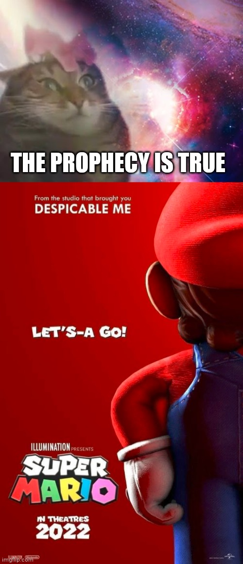 Let's prophecies being fulfilled | THE PROPHECY IS TRUE | image tagged in the prophecy is true cat | made w/ Imgflip meme maker