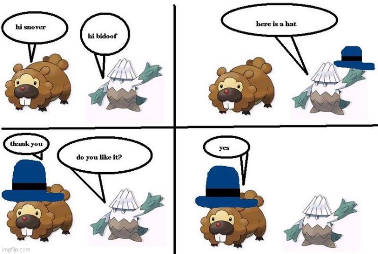 guys bidoof has a hat | made w/ Imgflip meme maker