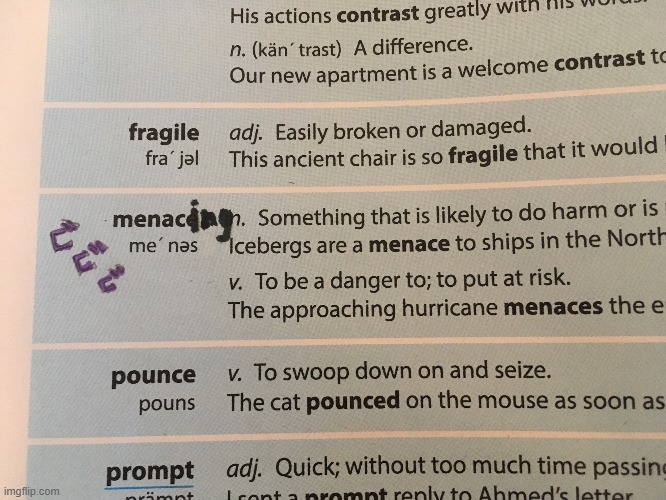 found this in my 4rth grade volcab book XD | image tagged in jojo's bizarre adventure | made w/ Imgflip meme maker