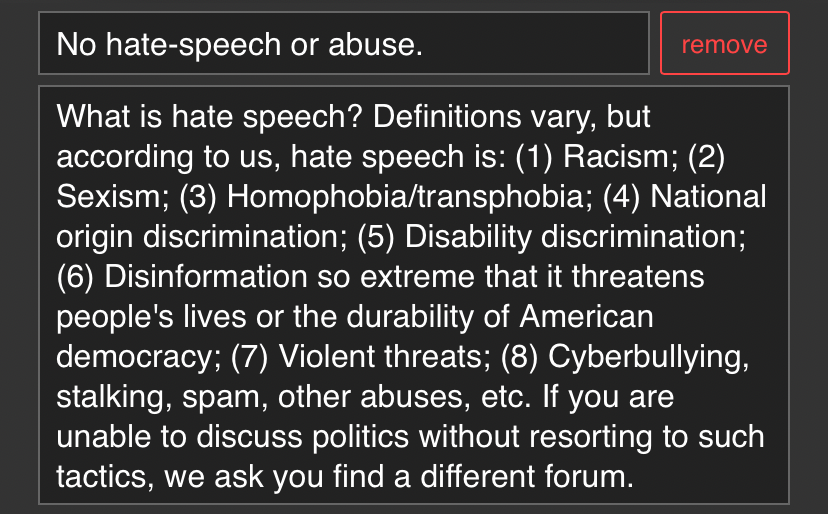 PoliticsTOO hate speech definition Blank Meme Template