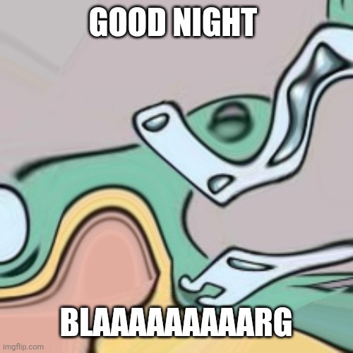 Among us Distortion | GOOD NIGHT; BLAAAAAAAAARG | image tagged in among us distortion | made w/ Imgflip meme maker