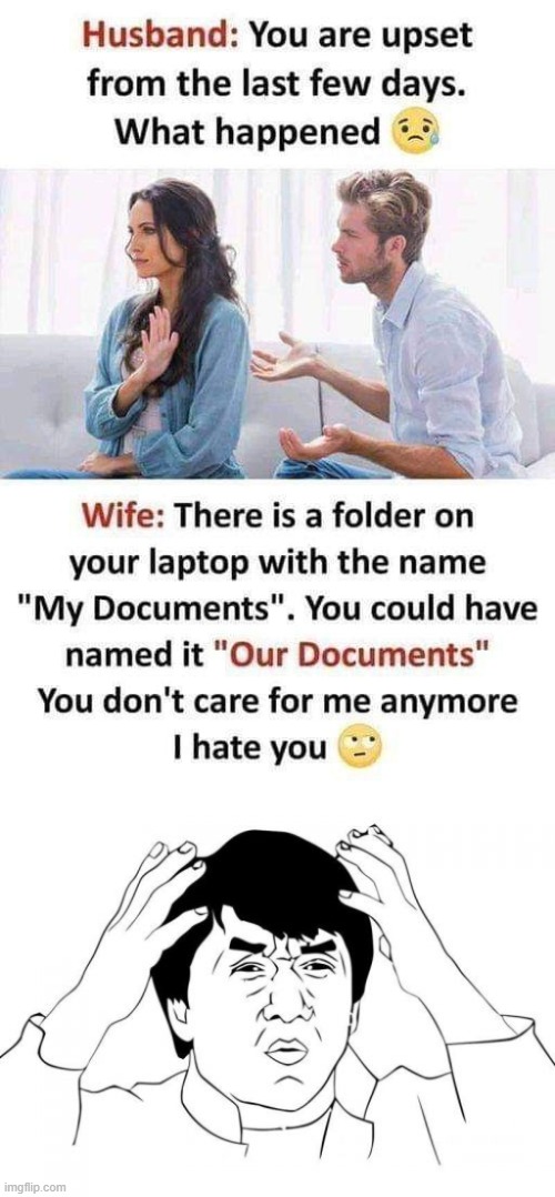 Noob wives be like: | image tagged in memes,jackie chan wtf | made w/ Imgflip meme maker