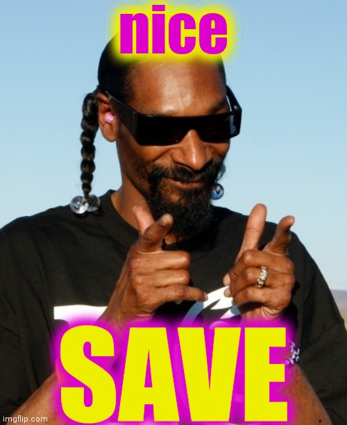 Snoop Dogg approves | nice SAVE | image tagged in snoop dogg approves | made w/ Imgflip meme maker