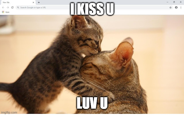 i give kisses | I KISS U; LUV U | made w/ Imgflip meme maker