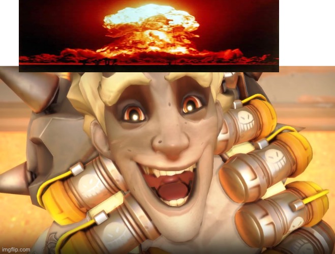 Fire in the hole! | image tagged in junkrat,overwatch | made w/ Imgflip meme maker