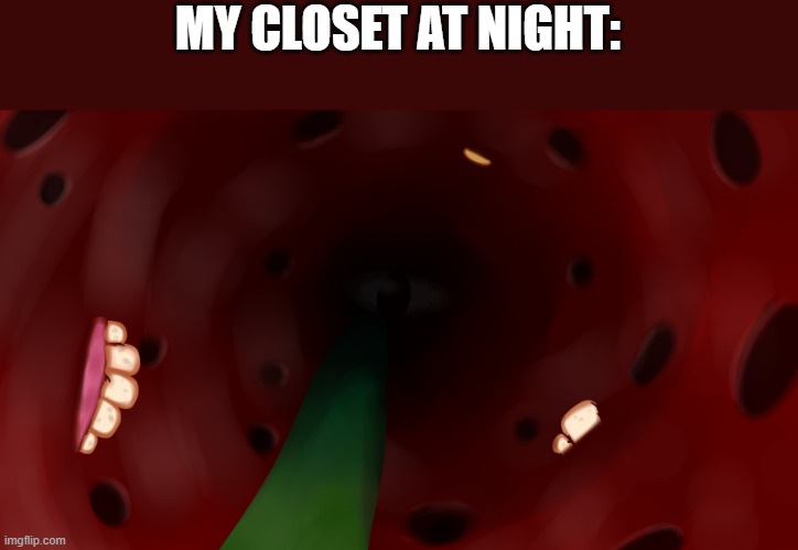 Spoopy | MY CLOSET AT NIGHT: | image tagged in spoopy | made w/ Imgflip meme maker