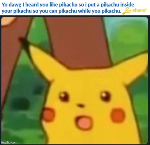 image tagged in surprised pikachu | made w/ Imgflip meme maker