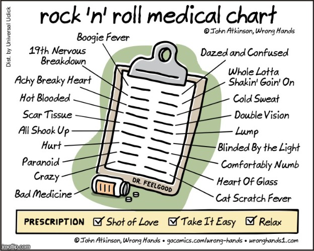 If It's What The Doctor Says | image tagged in memes,comics,rock n roll,medical,chart,prescription | made w/ Imgflip meme maker