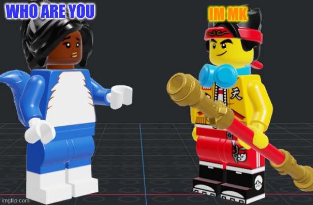if cloud meets Monkie kid | IM MK; WHO ARE YOU | made w/ Imgflip meme maker