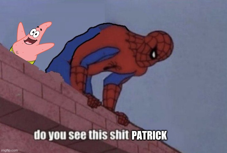 Do you see this shit patrick? | PATRICK | image tagged in do you know da wae,spiderman,bullshit,patrick | made w/ Imgflip meme maker