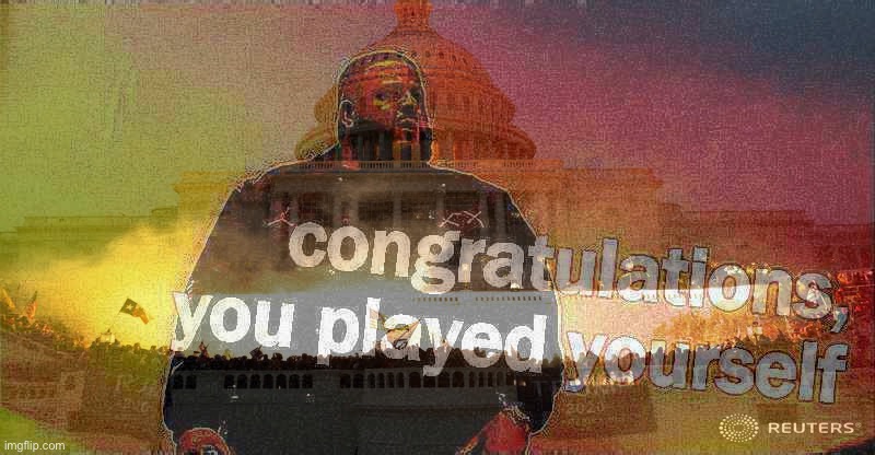 DJ Khaled Capitol Hill riot congratulations you played yourself Blank Meme Template