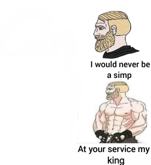 at your service my king Blank Meme Template