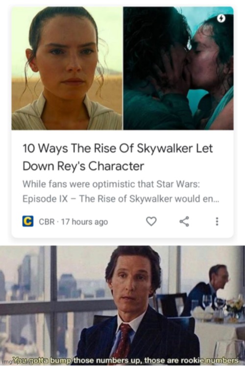 Not enough | image tagged in the rise of skywalker,rey | made w/ Imgflip meme maker