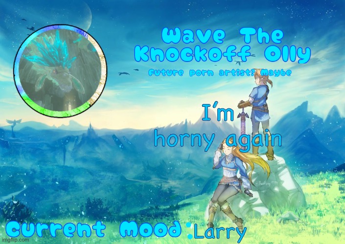 E | I’m horny again; Larry | image tagged in e | made w/ Imgflip meme maker