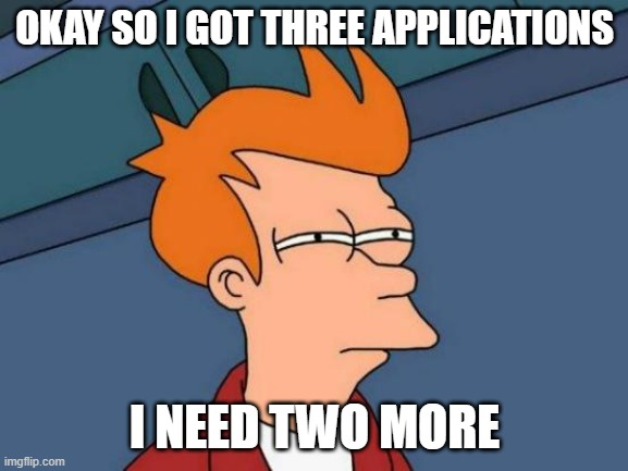 Apply here for Congress | OKAY SO I GOT THREE APPLICATIONS; I NEED TWO MORE | image tagged in memes,futurama fry,congress | made w/ Imgflip meme maker