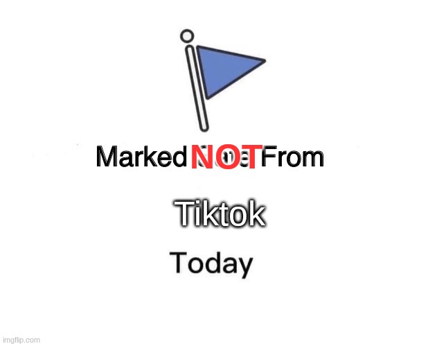 Its not safe | NOT; Tiktok | image tagged in memes,marked safe from,not safe,tiktok,trash | made w/ Imgflip meme maker