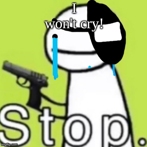 I won't cry! | made w/ Imgflip meme maker