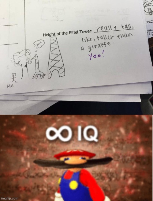 It is tall tho | image tagged in infinite iq,no no hes got a point,big brain,smrt,smort,funny test answers | made w/ Imgflip meme maker