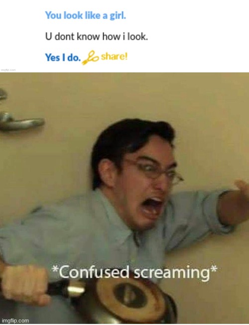 i am s c a r e d | image tagged in confused screaming | made w/ Imgflip meme maker