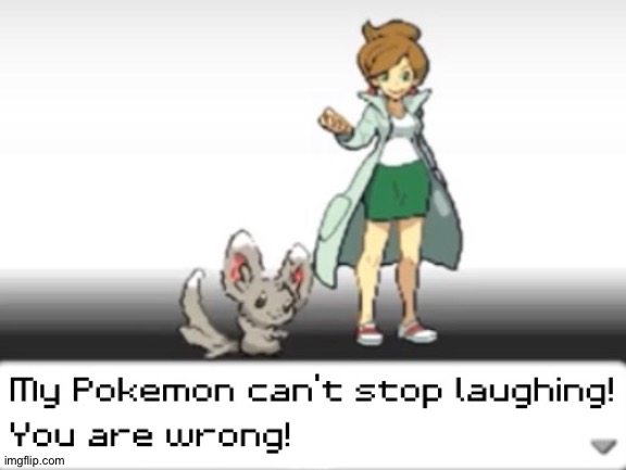 My Pokemon can't stop laughing! You are wrong! | image tagged in my pokemon can't stop laughing you are wrong | made w/ Imgflip meme maker