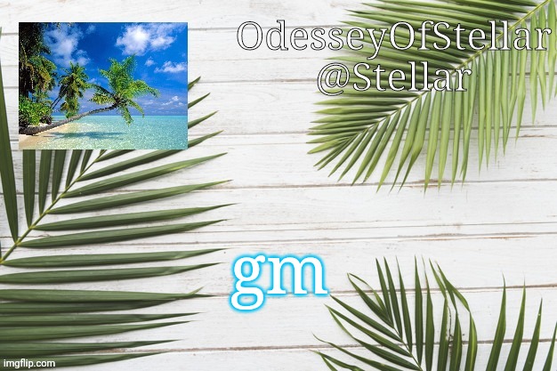 palms | gm | image tagged in palms | made w/ Imgflip meme maker