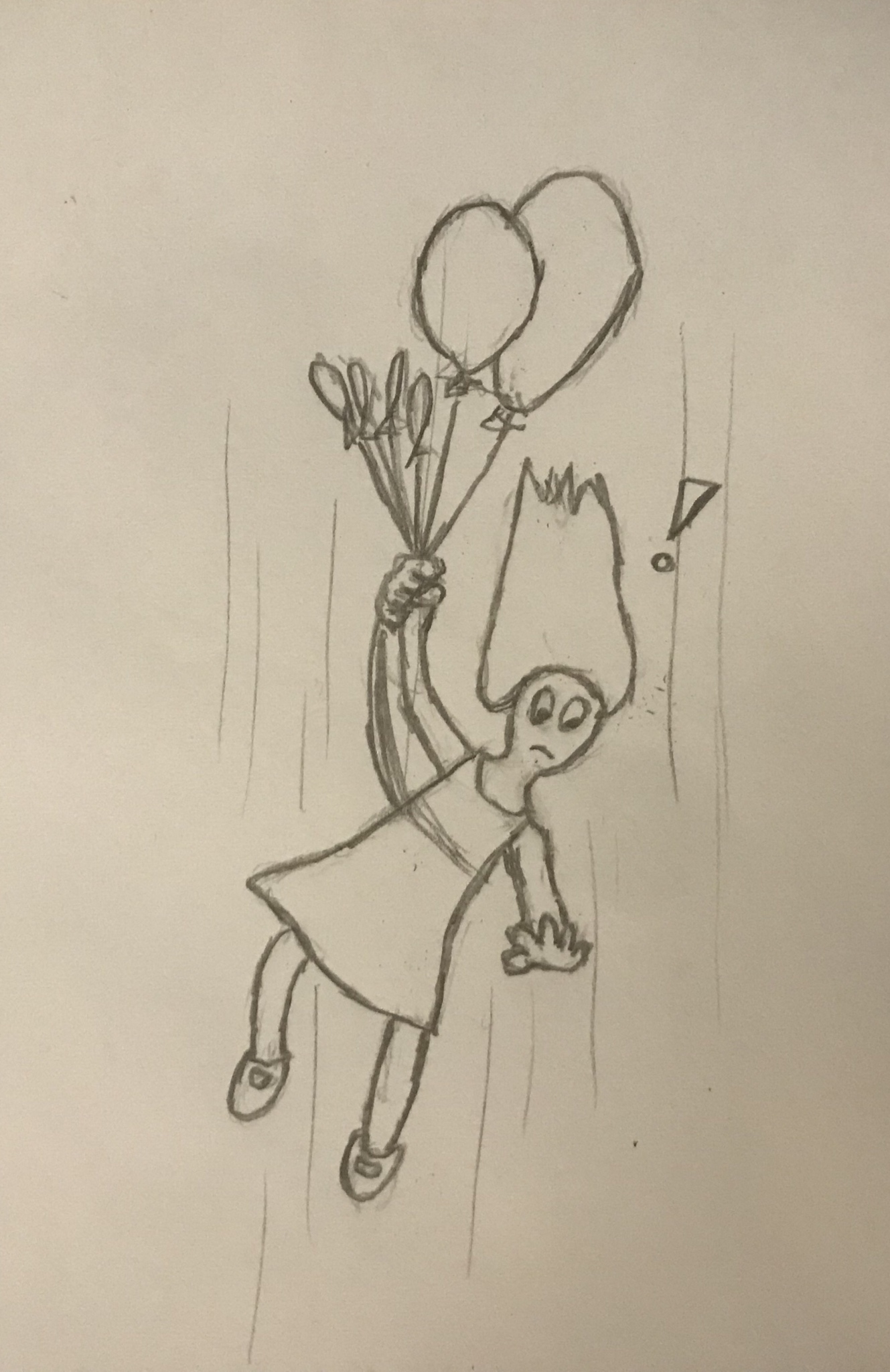 High Quality girl falling from the sky with balloons Blank Meme Template