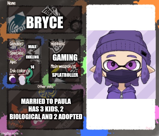 Image tagged in splatoon oc template Imgflip