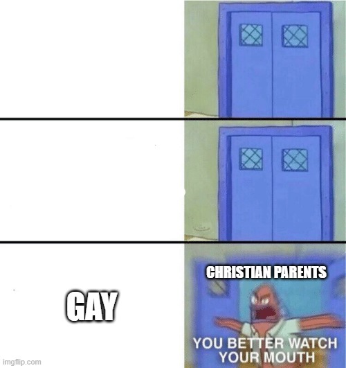 You better watch your mouth | GAY; CHRISTIAN PARENTS | image tagged in you better watch your mouth | made w/ Imgflip meme maker