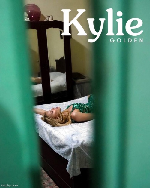 Tough day at the studio? | image tagged in kylie golden bed | made w/ Imgflip meme maker