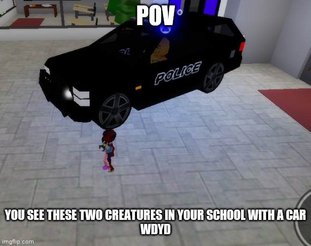 POV; YOU SEE THESE TWO CREATURES IN YOUR SCHOOL WITH A CAR
WDYD | image tagged in cheetos | made w/ Imgflip meme maker