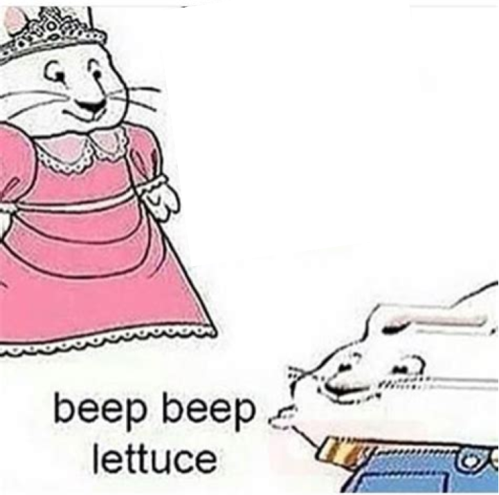 High Quality Beep Beep Lettuce Blank Meme Template