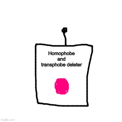 Blank Transparent Square Meme | Homophobe and transphobe deleter | image tagged in memes,blank transparent square,homophobe,transphobe | made w/ Imgflip meme maker