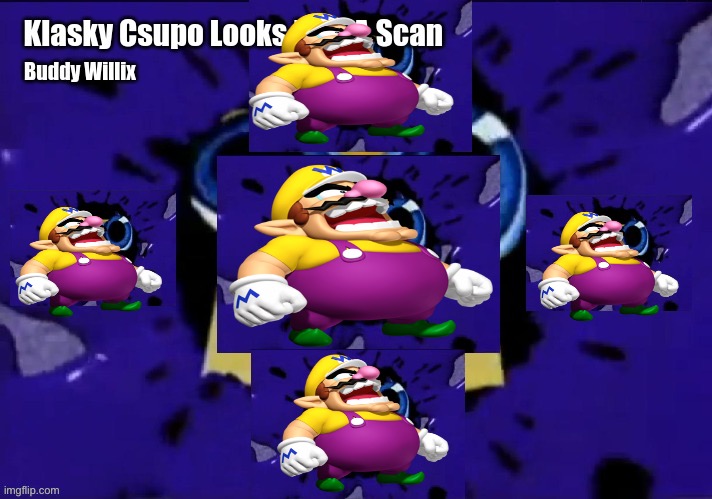 Wario dies by getting Shuric scanned.mp3 | image tagged in klasky csupo shuric scan,wario,wario dies,scan,shuric scan,buddy willix | made w/ Imgflip meme maker