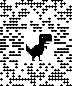 Why is there a freakin dinosaur in the QR code?! Blank Meme Template