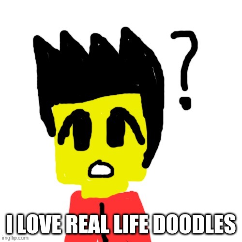 Lego anime confused face | I LOVE REAL LIFE DOODLES | image tagged in lego anime confused face | made w/ Imgflip meme maker