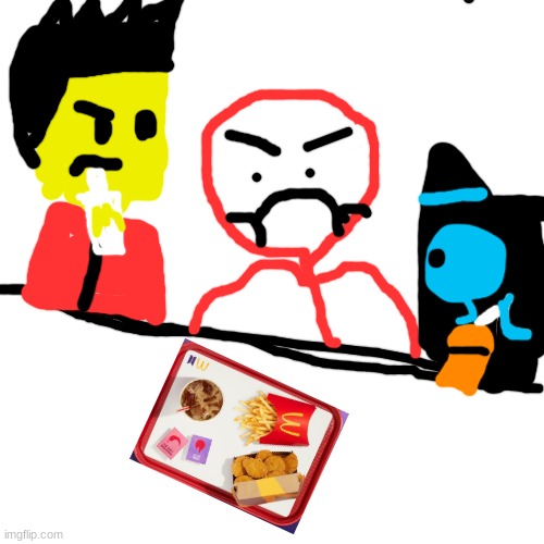 Danny hates the bts meal | image tagged in memes,blank transparent square | made w/ Imgflip meme maker