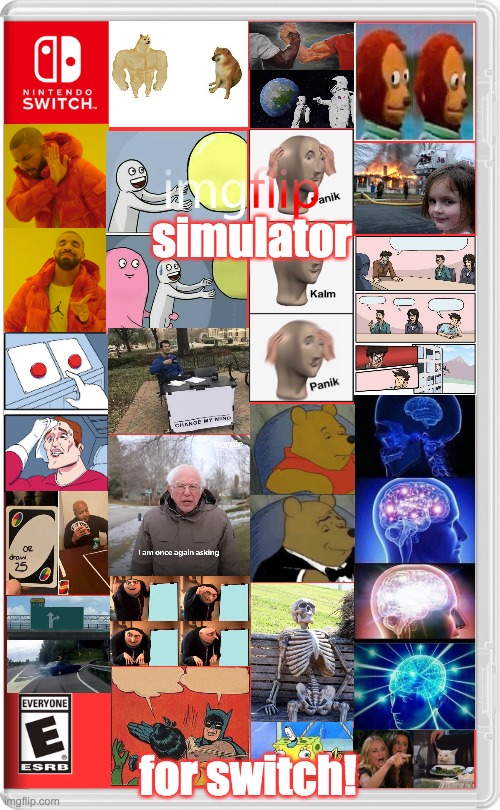 MEME SIMULATOR | simulator; for switch! | image tagged in nintendo switch,memes,fake games,fake switch games,multi-meme | made w/ Imgflip meme maker